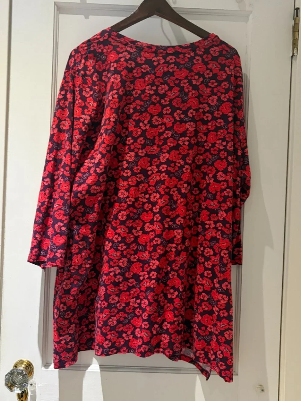 Lands' End Women's 3/4-Sleeve Knit Tunic Top Floral Size 3X - Picture 4 of 7
